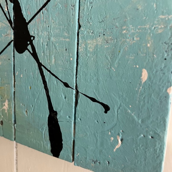 Large Original Abstract Art Painting "Ambrosia Salad" Acrylic on Wood 24x24 TI5 - Picture 2 of 8